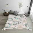 thumbnail image 2 of YFYANG Lightweight Warm Flannel Blanket, Pink Paisley Pattern Throw Blanket for Bed, Sofa, Travel, Camping, 80"x60", 2 of 7