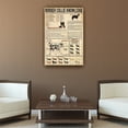 thumbnail image 3 of Border Collie Dog Knowledge Poster Educational Wall Art Infographic Poster Kitchen Artwork Living Room Rectangular Painting Decor Aesthetic Picture Canvas Unframed 24×36 in, 3 of 5