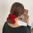 thumbnail image 4 of Épingle à Cheveux Mode Femme Rouge Vin Grand Nœud Épingle à Cheveux en Velours pour Enfants Accessoires Cheveux Doux, 4 of 5