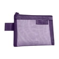 thumbnail image 2 of Bolsa de almacenamiento pequeña de malla transparente con múltiples compartimentos para cosméticos, joyería, papelería y artículos de viaje, ligera y portátil., 2 of 6