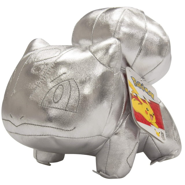 Peluche Pokémon 8 Silver Bulbasaur, 25 aniversario