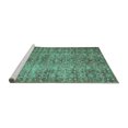 thumbnail image 2 of Ahgly Company Machine Washable Indoor Rectangle Persian Turquoise Blue Traditional Area Rugs, 6' x 9', 2 of 4