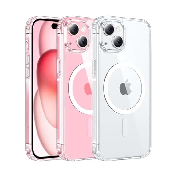 Eryueer for iPhone 15 Plus Case: Clear Magnetic Phone Cases Compatible with Magsafe Slim Anti Yellowing Rugged Shockproof Protective Transparent Cell Phone Cover