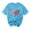 Blue, variant on Women's Fashion T Shirts Heart Graphic Short Sleeve Casual Tee Tops Funny Cute Valentine Day Tees White L