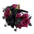 thumbnail image 7 of Slccxzc Gothic Rose Flower Crown Headband Butterfly Hair Wreath for Halloween Day of the Dead, 7 of 7