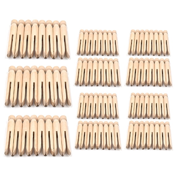 Wood Clothes Pins Pegs Old School 100 Count Round Clothespins