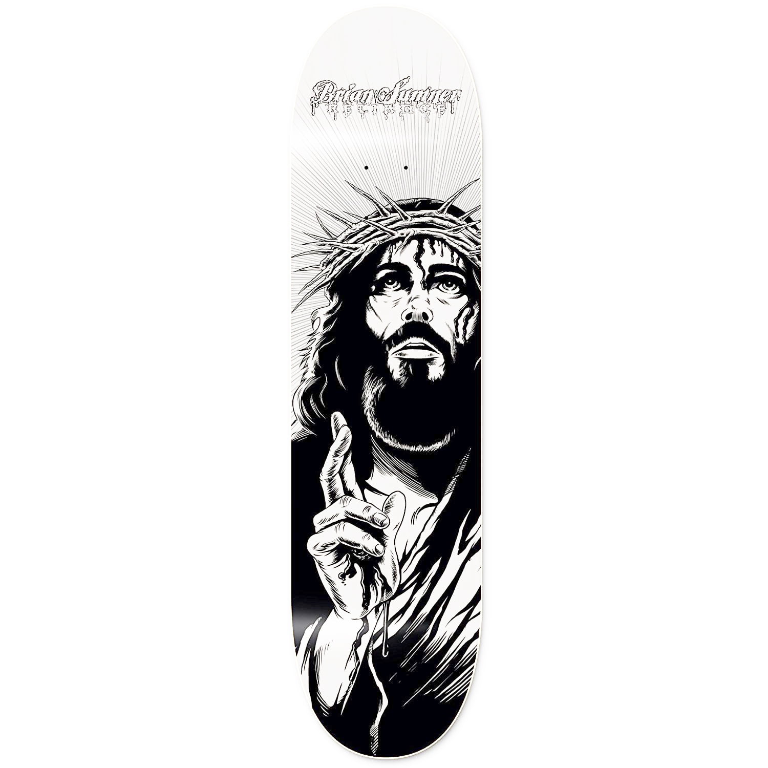 Reliance Skateboard Deck Sumner Jesus Pierced White 8.0
