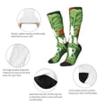 thumbnail image 3 of Naloa Palm Leaves And Tropical Flowers Thigh High Socks Extra Long Stretchy Sock Women Over Knee High Opaque Stocking Daily Wear, 3 of 6