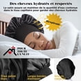 thumbnail image 2 of Gorro de dormir de satén - Gorro de dormir de seda - Gorro de satén elástico suave adaptable a todas las mujeres (color negro), 2 of 5