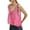 Hot Pink, variant on Yubnlvae Pink Women Sleeveless Lace Tank Tops Vacation Front Tie Mesh Chiffon Tops, S