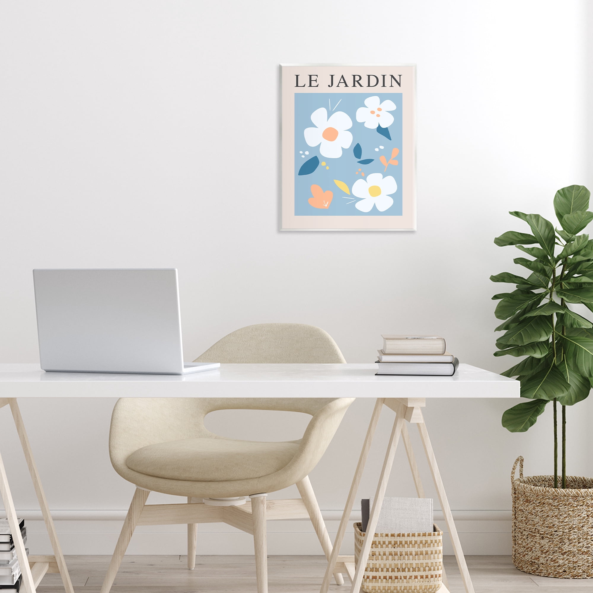 Stupell Industries Bouncing Floral Le Jardin Wall Plaque Art, design by Anna Quach