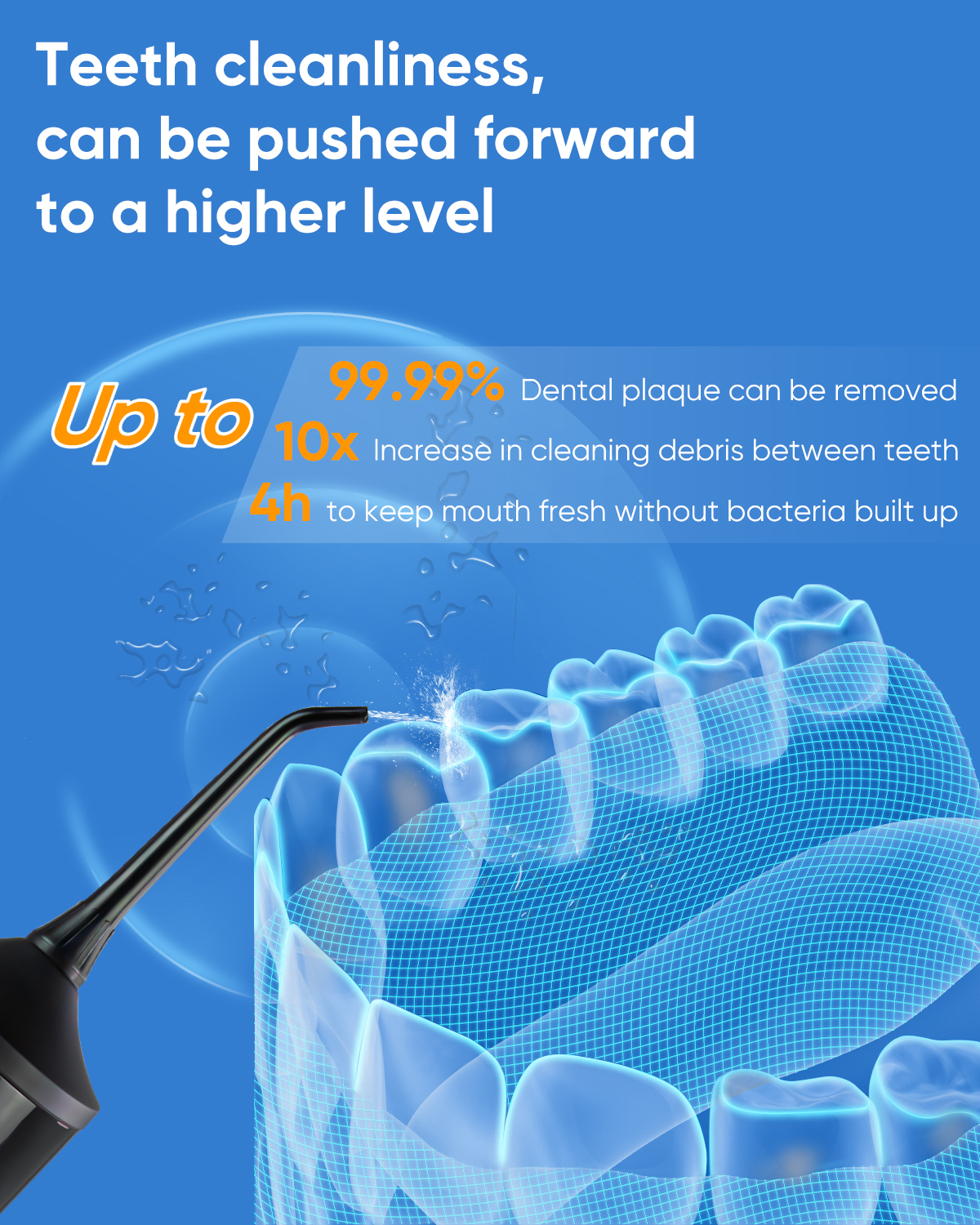 MySmile LP221 Water Flosser with UVC Light, Black photo 2