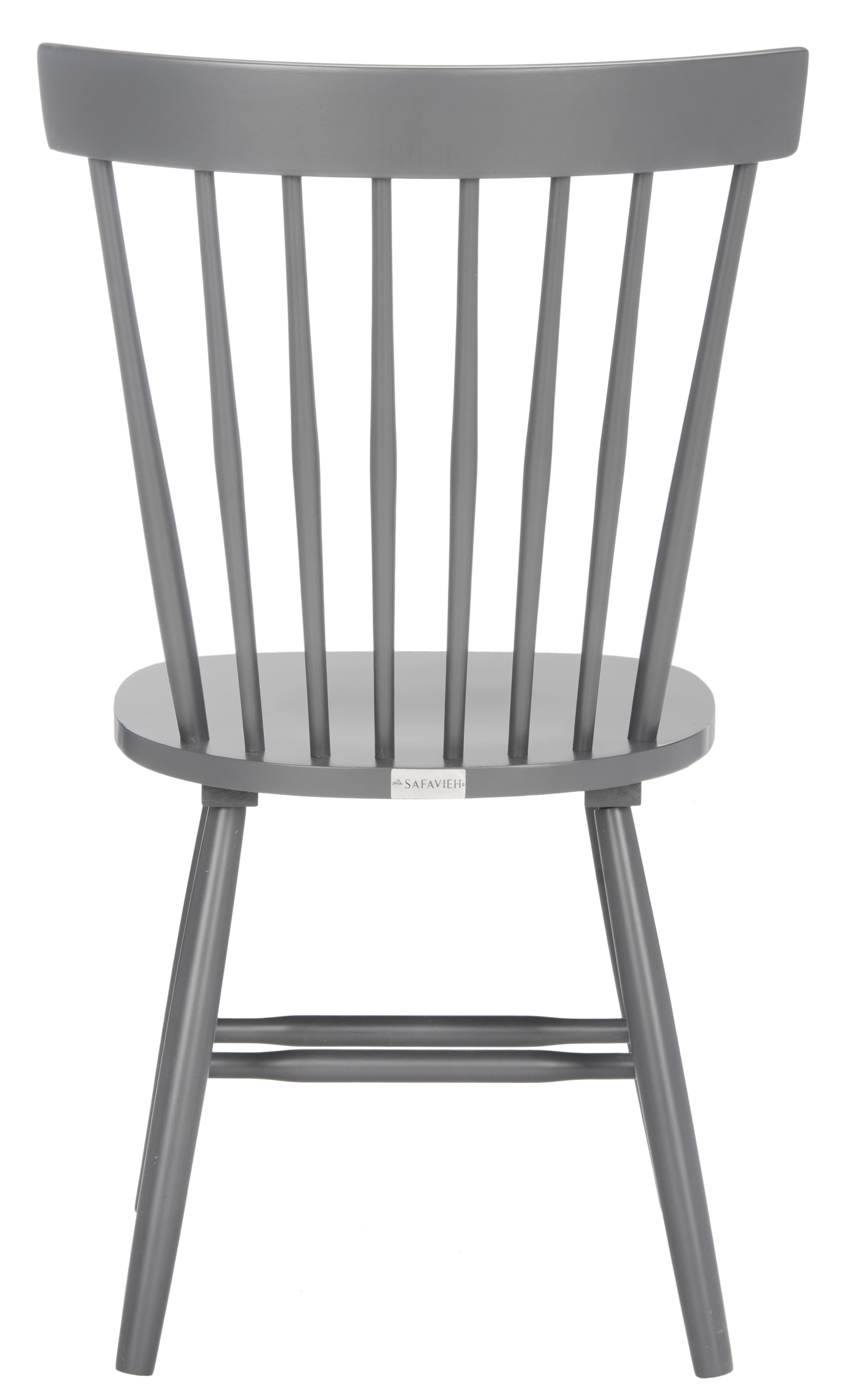 SAFAVIEH Parker Solid 17 in. H Spindle Dining Chair, Charcoal Grey, Set of 2