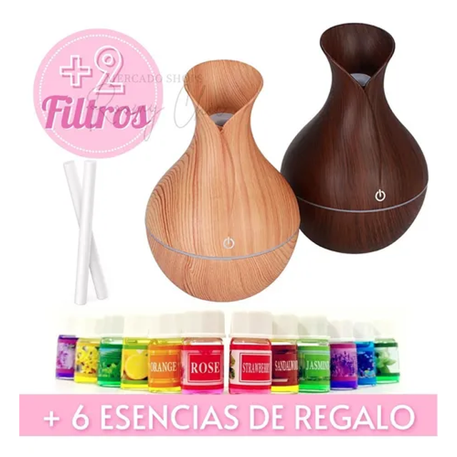 Humidificador de Aromaterapia Malubero Madera de Bamboo Malu991
