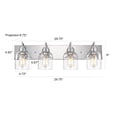 thumbnail image 3 of RADIANCE goods Transitional 4 Light Chrome Bath Vanity Fixture 30 " Wide, 3 of 9