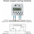 thumbnail image 5 of 12V 16A Socket Programador digital 16 Programas Reloj programable Temporizador Toma de corriente con pantalla LCD digital Antirrobo con caja impermeable / Juego de bloque de terminales, 5 of 5