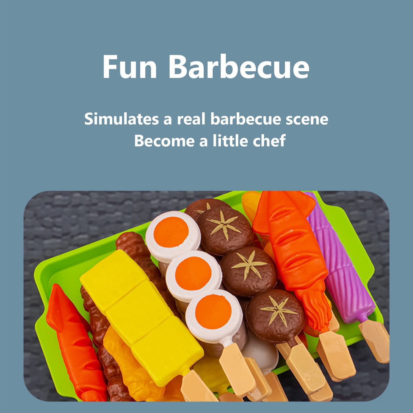 Ensemble Barbecue Pour Enfants – 35 Pièces, Alimentation à Changement De Couleur, Fumée Et Lumière, Double Mode