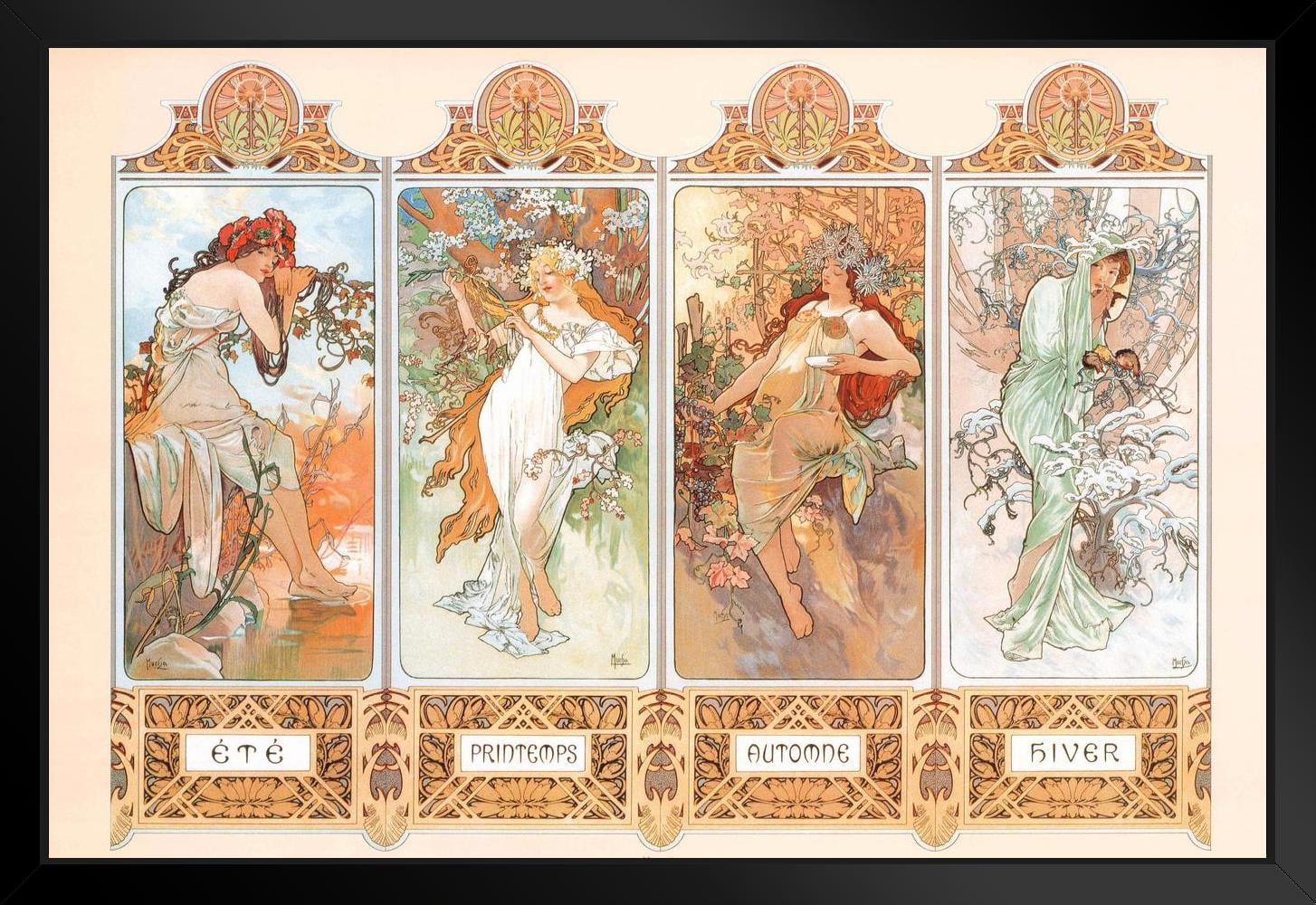 Alphonse Mucha Four Seasons Series Alphonse Mucha Art Nouveau Art ...