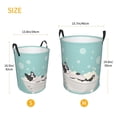 thumbnail image 5 of Haiem French Bulldog Taking A Bath Leather Dirty Clothes Laundry Basket,Sturdy & Waterproof,Collapsible Round Design For Efficient Space Management,Multi-Purpose Storage Basket, 5 of 8