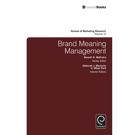 Review of Marketing Research Brand Meaning Management Book 12 (Hardcover)