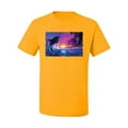 thumbnail image 2 of Wild Bobby, Jumping Whale During Beach Sunset, Animal Lover, Men Graphic Tees, Gold, Medium, 2 of 3