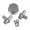 Silver, variant on Aluminum PCV Adapter Components, Resonator Plug for Listed 6.6L Engine Applications, Threaded Vent Service Connection