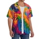 thumbnail image 2 of Fotbe Colorful Parrot Jungle Dream A Camisa Estampada de Manga Corta para Hombre, Casual de Verano, Estilo Playero, Sin Arrugas-X-Large, 2 of 5