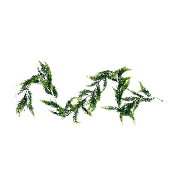 5.7ft Christmas Cedar Garland Artificial Green Cypress Vines Rattan for Table Mantle Fireplace Stair