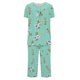 thumbnail image 5 of Pantalones de Mujer Casual Recortado Botón Suelto Ajuste Impreso con Manga Larga Superior, Diseño de Cuello de Jardín para el Uso Diario de Primavera, 5 of 8