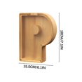 thumbnail image 2 of Qholemyo Wooden Letter Design Clear Money Jar For Kidss And Adults Coin Saving Home Decor, 2 of 2