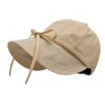 thumbnail image 4 of Xijirk Wide Brim Sun Hat Lightweight Bow Tie Fisherman Cap for Outdoor Travel Beach Daily Casual Walking Wear,Khaki,One Size, 4 of 4