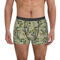 thumbnail image 4 of Wukai Tropical Plants Green Print Men’s Underwear Breathable Boxer Briefs,&nbsp;Moisture Wicking & Breathable-Small, 4 of 7