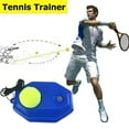 thumbnail image 1 of Entrenador De Tenis Kit de rebote de tenis portátil con 1 pelota de cuerda elástica para niños adultos principiantes, 1 of 7