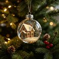 thumbnail image 2 of 1pc Clear Plastic Christmas Story Ball Ornament, Old Fashioned Scene Pendant for Tree Hanging Decor, Holiday Decor 3in, 2 of 7