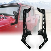 Xprite Universal Front Windshield Light Bar Mounting Brackets fit type 2018+ Jeep Wrangler JL & Gladiator JT
