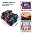 thumbnail image 3 of Graffiti Double-Layered Insulated and Refrigerated Large Capacity Lunch Bag with Two Compartments for Hand Carry - 7.1x11.4x16.1 Inches, 3 of 6
