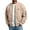 Khaki_01, variant on Men's Waffle Jacket Stand Rib Collar Long Sleeve Coat with Zipper Sleeve Pocket Casual Loose Fit Solid Color Fall Winter Daily Wear Navy XXL