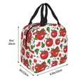 thumbnail image 4 of Kdxio Hand Drawn Tomatoes Print Insulated Lunch Bag,Reusable Tote Lunch Box for Women Men,Leakproof Cooler Lunch Bags for Work Office Travel Picnic, 4 of 6