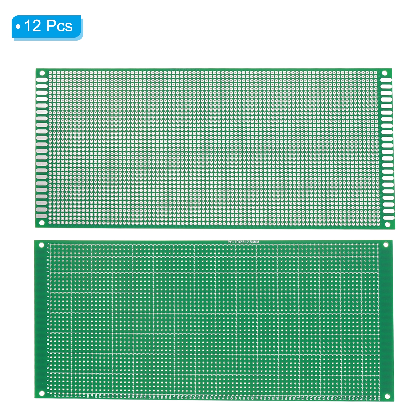 4" x 8.7" PCB Board Circuit, 12 Pcs Single Sided Prototype Solder Boards for Soldering and Electronic Project Circuit Boards Solderable Breadboard, Green