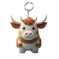thumbnail image 2 of Riguas Key Chain Exquisite Cute Acrylic Cow Keychain Bright Colors Durable Keychain Pendant for Backpack Bag Key, 2 of 7