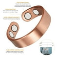 thumbnail image 2 of Wollet Pure Copper Magnetic Rings, Set of 2, Copper Cuff Rings, 2.3'' Adjustable Size, Fashion Copper Jewelry,Gift for Daughter Mom Wife, 2 of 6