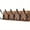 Brown, variant on Rustic Solid Wood Wall-Mounted Coat Rack with Hooks & Hanging Rod, Farmhouse Entryway Jacket & Coat Organizer, 17-Inch, Natural Wood
