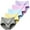 5 Pack-Gray/Yellow/Blue/Pink/Purple, variant on Valcatch 5 Pack Menstrual Period Underwear for Women Mid-Rise Floral Cotton Postpartum Briefs Full Coverage Leak-Proof Stretch Briefs