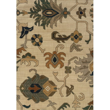 Sphinx Kasbah Area Rug 3936F Ivory Stylized Floral 3  10  x 5  5  Rectangle Manufacturer: Sphinx RugsCollection: Kasbah RugsStyle:Kasbah: 3936F Ivory Specs: 100% NylonOrigin: Made in United StatesThe Kasbah Area Rug collection from Sphinx by Oriental Weavers is an exciting collection of carpets that feature unique designs and rich color. These 100% Nylon area rugs are space-dyed in a collection of colors including tangerine  mustard  indigo blue and ivory. Offering a combination of abstract art looks  tiled motifs and modern tribal elements this collection is perfect for bringing a global feel to your home.