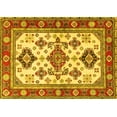 thumbnail image 1 of Ahgly Company Machine Washable Indoor Rectangle Persian Yellow Traditional Area Rugs, 5' x 7', 1 of 4