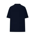 thumbnail image 5 of Fanxing Short Sleeve Shirts for Women Crew Neck Basic Tees Summer T Shirts Navy,L, 5 of 6