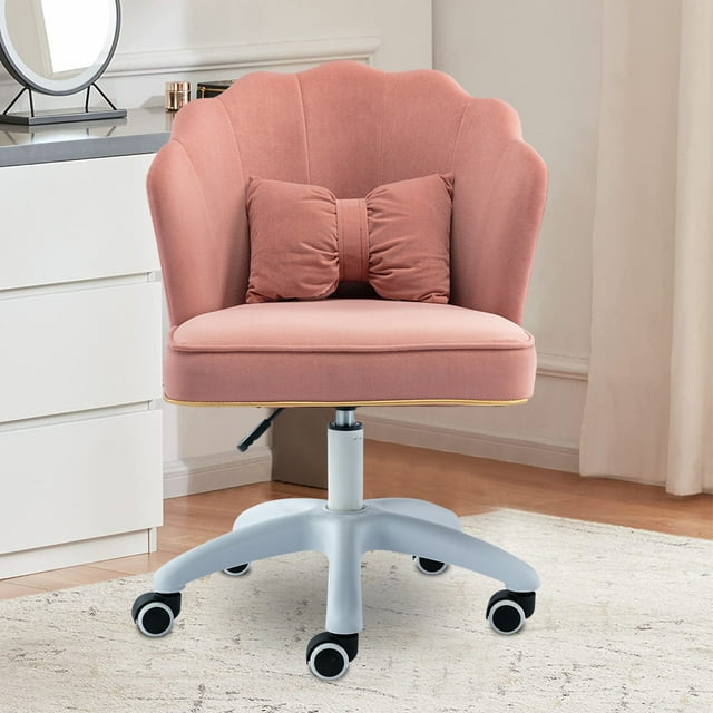 Sesslife Makeup Chair with Shell Back, Fabric Task Chair, MidBack