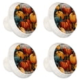thumbnail image 2 of 4 Pcs Round White Knobs for Kitchen Cabinet Cupboard Dresser Bookcase Thanksgiving Pumpkin Drawer Pulls Handles Home Decor, 2 of 8