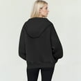 thumbnail image 4 of Women’s Fashion Hoodie – Lightweight Oversized Pullover with Kangaroo Pocket, Cozy Long Sleeve Sweatshirt for Daily Wear and Street Style Black, 4 of 5