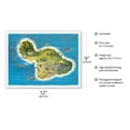 thumbnail image 2 of The Island of Maui Hawaii - Vintage Pictorial Map by Ray Lanterman c.1962 - Master Art Print (Unframed) 9in x 12in, 2 of 4